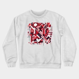 Abstract RedBla2 Crewneck Sweatshirt